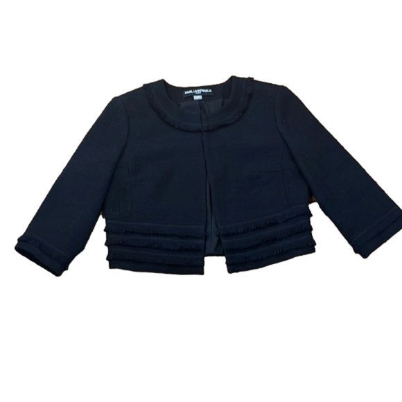 Karl Lagerfeld Jackets & Blazers - Karl Lagerfeld black tweed jacket small lined